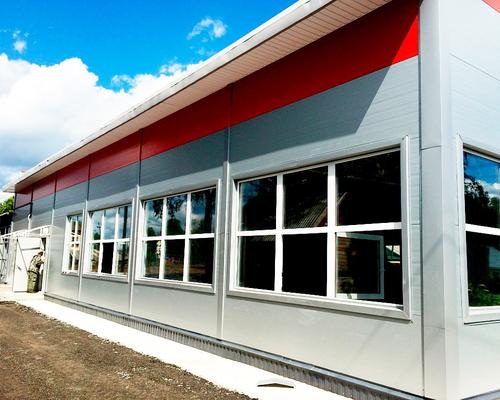 Быстровозводимый магазин из сэндвич-панелей